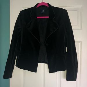 Gap velvet black blazer size 4/6 woman
